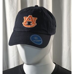 Auburn Tigers "AU" Logo Baseball Cap Top of the World Headwear Navy Blue 78-14